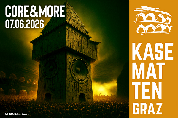 Werbung für die Veranstaltung CORE&MORE am 07.06.2026 auf der Schloßbergbühne Kasematten