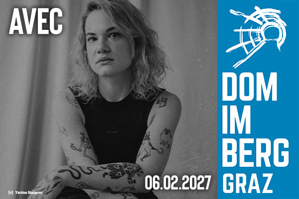 Werbung für das Konzert AVEC am 06.02.2027 im Dom im Berg.